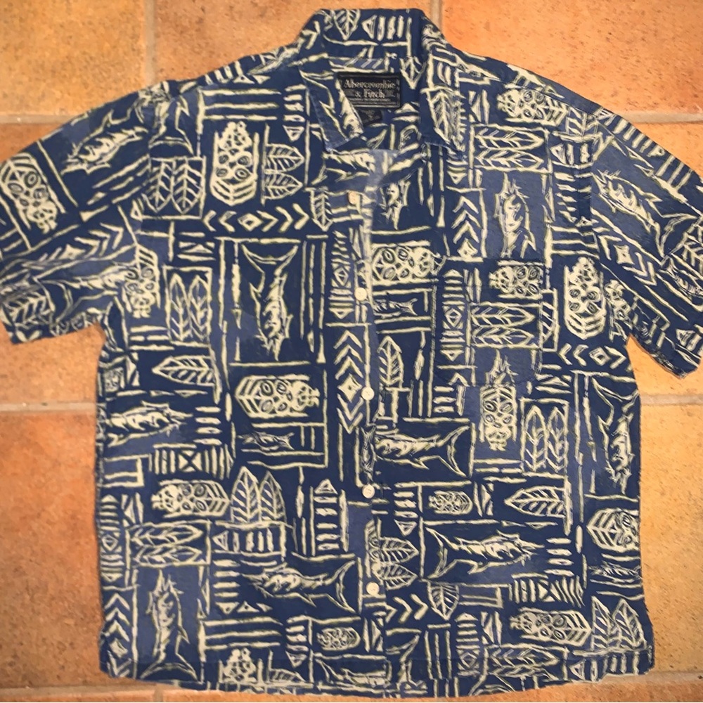 Abercrombie & fitch Hawaiian button up tropical shirt